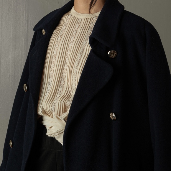 Vintage Ivory romantic blouse long sleeve top - Picture 4 of 5